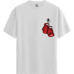Color Luxe Boxing Spirit - Pamuklu Erkek Beyaz Tişört - Premium Quality - Renkli - 2XL