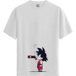 Color Luxe Chibi Refresh - Pamuklu Erkek Beyaz Tişört - Premium Quality - Renkli - XL