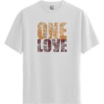 Color Luxe Cimbom Love - %100 Pamuklu Erkek Beyaz Tişört - Premium Quality - 001-Renkli - XL