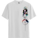 Color Luxe Cosmic Balance - Pamuklu Erkek Beyaz Tişört - Premium Quality - Renkli - XL