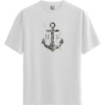 Color Luxe Deep Anchor - %100 Pamuklu Erkek Beyaz Tişört - Premium Quality - 001-Renkli - S