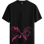 Color Luxe Dual Gaze - %100 Pamuklu Erkek Siyah Tişört - Premium Quality - 001-Renkli - 2XL