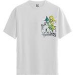 Color Luxe Fleeting Moments - Pamuklu Erkek Beyaz Tişört - Premium Quality - Renkli