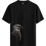 Color Luxe Fly Learn - Pamuklu Erkek Siyah Tişört - Premium Quality - Renkli - XL