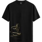 Color Luxe Gilded Melodies Pamuklu Erkek Siyah Tişört - Premium Quality - Renkli - XL