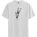 Color Luxe Gravity’s Whisper - Pamuklu Erkek Beyaz Tişört - Premium Quality - Renkli - 2XL