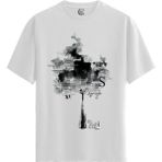 Color Luxe Ink Text Tree - Pamuklu Erkek Beyaz Tişört - Premium Quality - Renkli