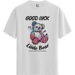 Color Luxe Lucky Bear - %100 Pamuklu Erkek Beyaz Tişört - Premium Quality - 001-Renkli - XL