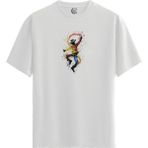 Color Luxe Painted Rhythm - %100 Pamuklu Erkek Beyaz Tişört - Premium Quality - 001-Renkli - XL