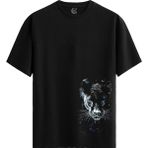 Color Luxe Panther Glow Pamuklu Erkek Siyah Tişört - Premium Quality - Renkli - XL