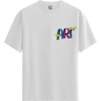 Color Luxe Pure Art - %100 Pamuklu Erkek Beyaz Tişört - Premium Quality - 001-Renkli