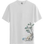 Color Luxe Rock Growth - Pamuklu Erkek Beyaz Tişört - Premium Quality - Renkli