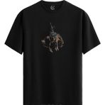 Color Luxe Rodeo Rider - Pamuklu Erkek Siyah Tişört - Premium Quality - Renkli - XL