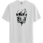 Color Luxe Split Reflections - %100 Pamuklu Erkek Beyaz Tişört - Premium Quality - 001-Renkli - 2XL
