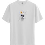 Color Luxe Surf Geometry - Pamuklu Erkek Beyaz Tişört - Premium Quality - Renkli