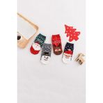 Color Socks 4 Çift Yılbaşı Özel Kadın Çorap Seti - 36 - 40 - Çok Renkli