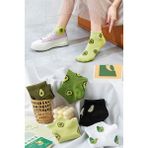 Color Socks 5 Çift Sevimli Avakadolar Kadın Çorap Seti - 36 - 40 - Çok Renkli