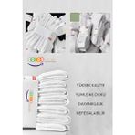 Color Socks 7 Çift Beyaz Soket Çorap Seti Esnek Düz Pamuklu Dokuma Özellikleriyle Rahat Kullanım - 36 - 40