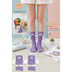 Color Socks Mor El Ele Tutuşan Gözlü Mıknatıslı Soket Çorap Seti Düz Desenli Unisex - Standart
