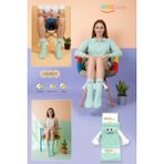 Color Socks Pembe El Ele Tutuşan Gözlü Mıknatıslı Soket Çorap Seti Düz Desenli Unisex - Standart