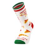Colorcool Yazlık %80 Pamuk Renkli Pizza Dilimi Desenli Erkek Çorap - 41 - 45 - Çok Renkli