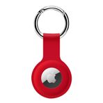 ColorCoral AirTags için Tutucu Kılıf Ultra Hafif Silikon Kılıf AirTags için Dayanıklı, Çizilmez Koruyucu Cilt Kapağı Kaybolmayı Önleyici Anahtarlık Halkası Aksesuarı ile Apple AirTags ile Uyumlu Kırmızı