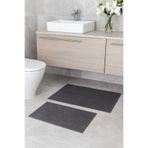 Colore Home Kaymaz Taban Yıkanabilir Peluş 2 Li Antrasit Banyo Paspası