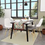 Colorful Leaves Runner-TR124, 140x45cm (İnce Keten, Uluslararası Yıkama Ve Solmama Sertifikası)