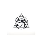 Colorfull Worlds Horus'Un Gözü Mısır Kutsal Geometri Metal Duvar Dekoru