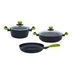 Colorgy 5 Parça Set Yeşil (22Cm Derin Tencere + 26Cm Sığ Tencere&Tava)