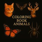 Coloring Book: Cute Halloween Animals: Fun & Easy Halloween Coloring for Kids Ages 3–8 | Bats, Cats, Tigers, and More!