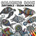 Coloring Book: Zentangle - Ocean Animals