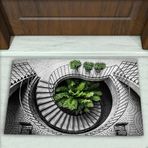 Colorix Carpet Merdiven Desenli Dekoratif Kapı Önü Paspası No: 1081 Gri (Yazısız) 45 x 70