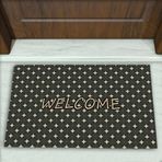 Colorix Carpet Modern Desenli Dekoratif Kapı Önü Paspası No: 1046 Siyah (Welcome) 45 x 70