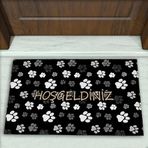 Colorix Carpet Peti Desenli Dekoratif Kapı Önü Paspası No: 1821 sş (Hoşgeldiniz) 45 x 70