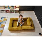 Colormix Bebek Yer Yatağı - Taşınabilir Bebek Oyun Alanı ve Aktivite Minderi - Bebek Odası Dekoratif Yatak - Hardal