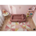 Colormix Bebek Yer Yatağı - Taşınabilir Bebek Oyun Alanı ve Aktivite Minderi - Bebek Odası Dekoratif Yatak - Pudra