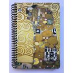 Colornote Papirüs Tuval, Çizgili Defter, Spiralli Sert Kapaklı (Ön Kapak Görseli; Kucaklama- Gustav Klimt) 16 x 23 Cm, 100 Yaprak