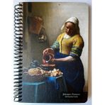 Colornote Papirüs Tuval, Çizgili Defter, Spiralli, Sert Kapaklı (Ön Kapak Görseli; Süt Boşaltan Kadın - Johannes Vermeerr