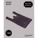 Colorpak Atlet Poşet (22*38 Cm) Siyah (1 Kg) Market Poşeti