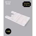Colorpak Atlet Poşet (27*50 Cm) Beyaz (1 Kg) Market Poşeti