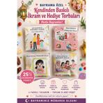 COLORPAK Bayrama Özel Kendinden Baskılı İkram Şeker ve Hediye Poşeti Şeffaf Yapışkanlı Torba 10x10 cm