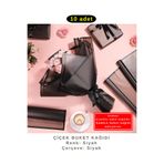 COLORPAK Çiçek Buket Kağıdı - Çiçek Ambalaj Kağıdı - Siyah - Siyah Kenarlı - Mat OPP 55x55 cm - 10 Adet