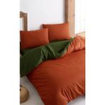 Colorpool Go Earth 200x220 cm Koyu Tarçın-Koyu Yeşil Nevresim Takımı