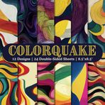 Colorquake Scrapbook Paper Craft Pad: 12 Colorful Retro Designs, 24 Double-Sided Sheets Printed on 8.5"x8.5" Size Paper With Premium Vibrant Color. ... Collage, Cardstock, Gift Wrapping &More!