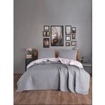 Colors & Colors Dilara 220x240 Gri / Açık Gri Çift Kişilik Yatak Örtüsü Seti