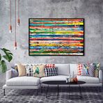 Colors Yağlı Boya Dokulu Tablo 60X90 Gold Çerçeveli