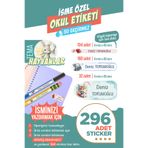 colortouch 296 ADET Hayvanlar Temalı Okul Etiketi Kalem Etiketi Sticker Defter Etiketi Kişiye Özel İsim Etiketi