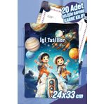 colortouch Astronot A4 Anaokulu Ana Sınıfı Gelişim Raporu Karne Kılıfı ( Kabı ) 20 Adet Karne Süsleme