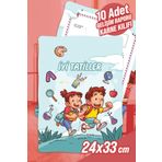 colortouch Bilim ve Çocuklar A4 Anaokulu Ana Sınıfı Gelişim Raporu Karne Kılıfı ( Kabı ) 10 Adet Karne Süsleme